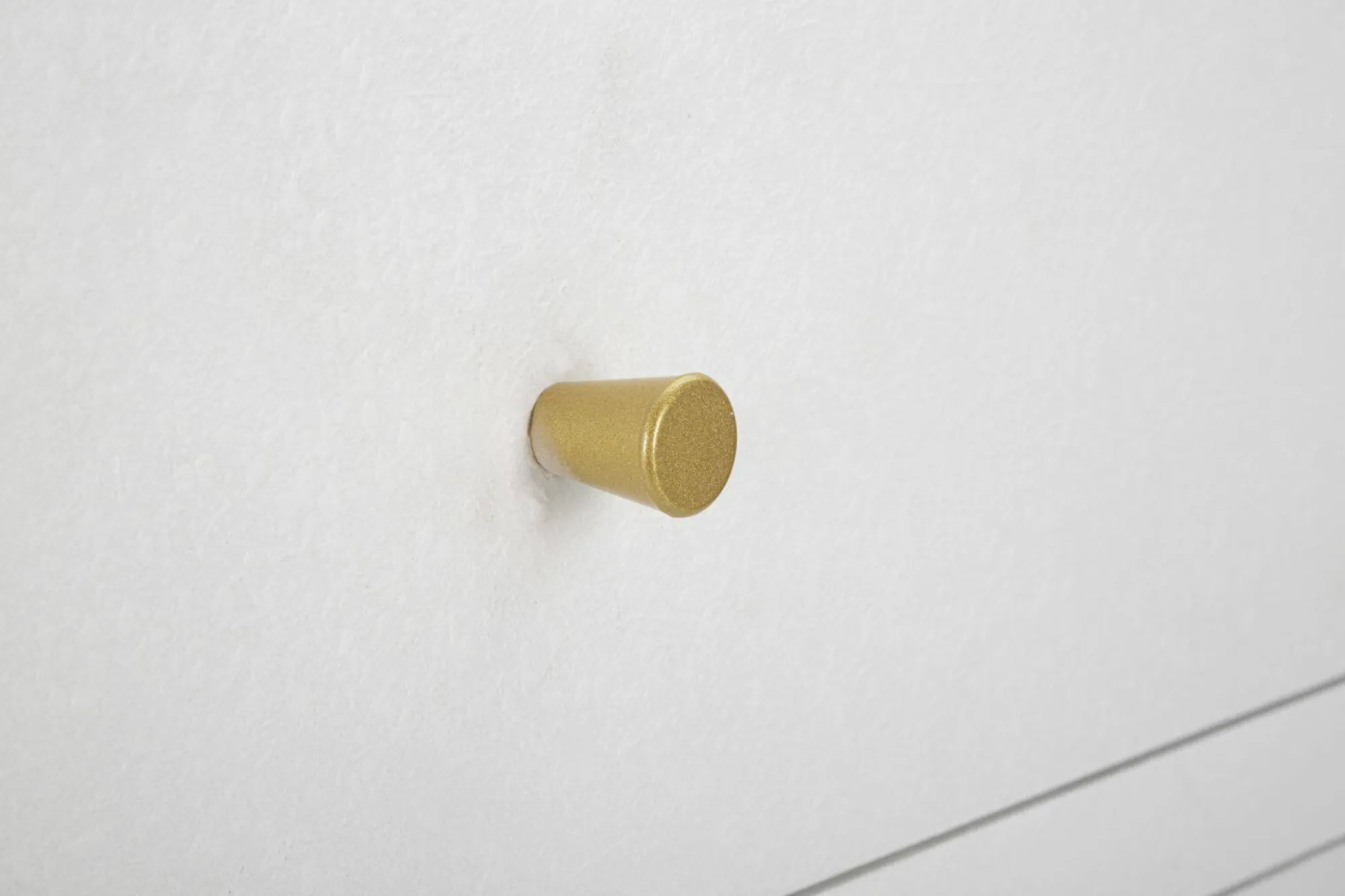 Comodino Suze, Bianco e Oro, 60x32 h79 cm<Dmora Clearance