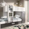 Composizione camera da letto Agle, 244x112h150 cm, Bianco e Antracite<Dmora Flash Sale
