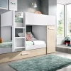 Composizione camera da letto Agle, 244x112h150 cm, Rovere e Bianco<Dmora Outlet