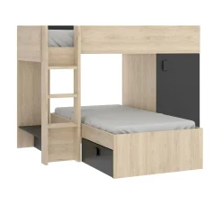 Composizione camera da letto Pax, 255x112h150 cm, Rovere e Antracite<Dmora Outlet