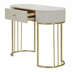 Consolle Abstraktes , 100x40 h75 cm, Crema e Bianco<Dmora Discount