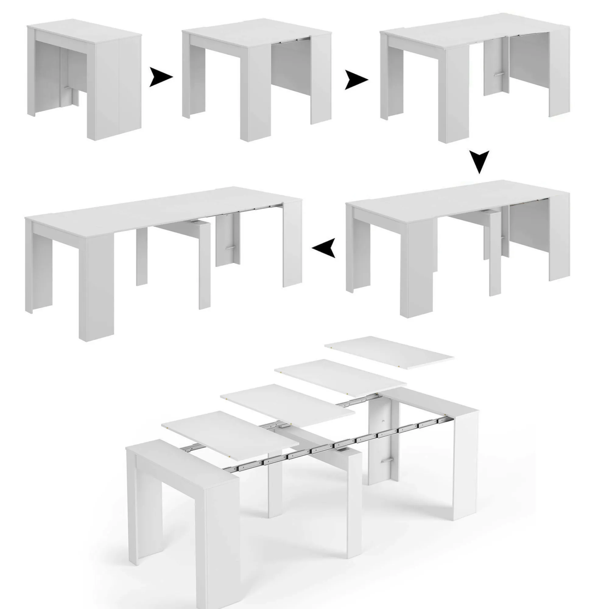 Consolle allungabile Abicitren, 51/237x90h78 cm,<Dmora Best