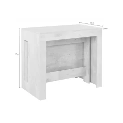 Consolle allungabile Anello, cm 51/300x90h77,<Dmora Discount