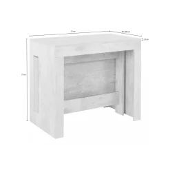 Consolle allungabile Anello, cm 51/300x90h77, Marmo<Dmora Clearance