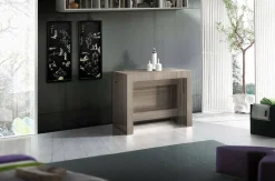 Consolle allungabile Anello, cm 51/300x90h77, Olmo perla<Dmora Online
