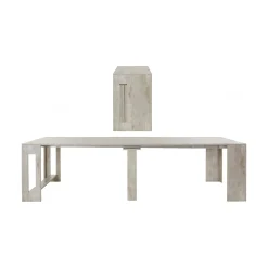 Consolle allungabile Anello, cm 51/300x90h77, Marmo<Dmora Clearance