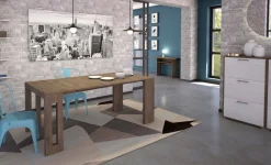Consolle allungabile Detound, 186x80h76 cm, Rovere scuro<Dmora Fashion