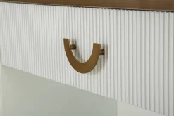 Consolle Cadre, 121x40 h78 cm, Bianco e Marrone<Dmora Cheap
