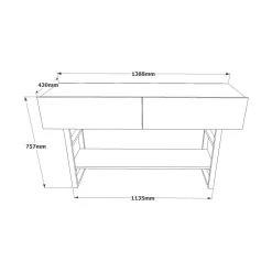Consolle Izo, , 139x43h76 cm<Dmora Shop