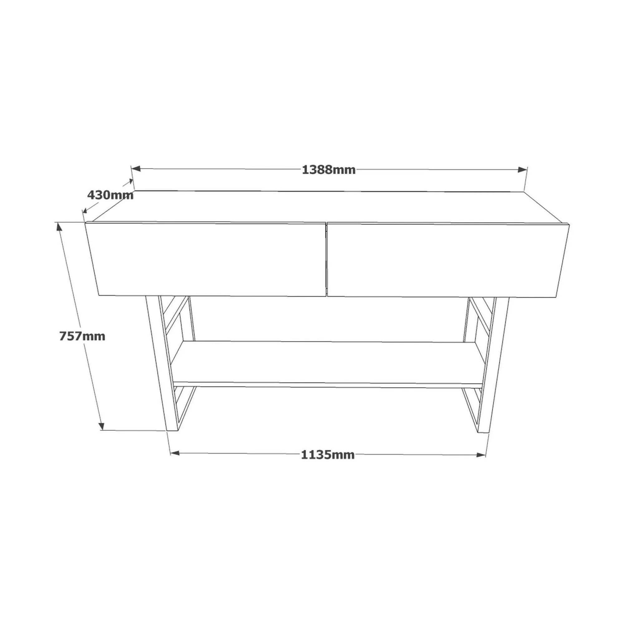 Consolle Izo, , 139x43h76 cm<Dmora Shop