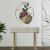 Consolle Ronda, Crema e Oro, 100x40 h80 cm<Dmora Best Sale