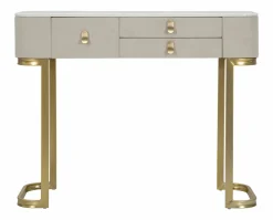Consolle Ronda, Crema e Oro, 100x40 h80 cm<Dmora Best Sale