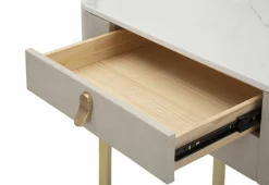 Consolle Ronda, Crema e Oro, 70x40 h80 cm<Dmora Hot