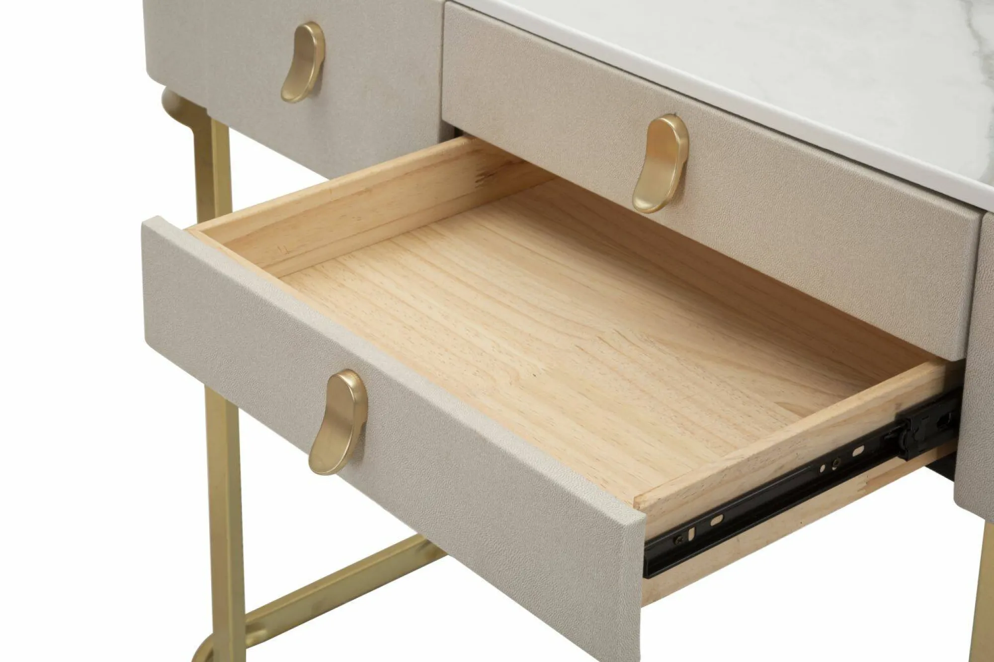 Consolle Ronda, Crema e Oro, 100x40 h80 cm<Dmora Best Sale