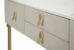 Consolle Ronda, Crema e Oro, 100x40 h80 cm<Dmora Best Sale
