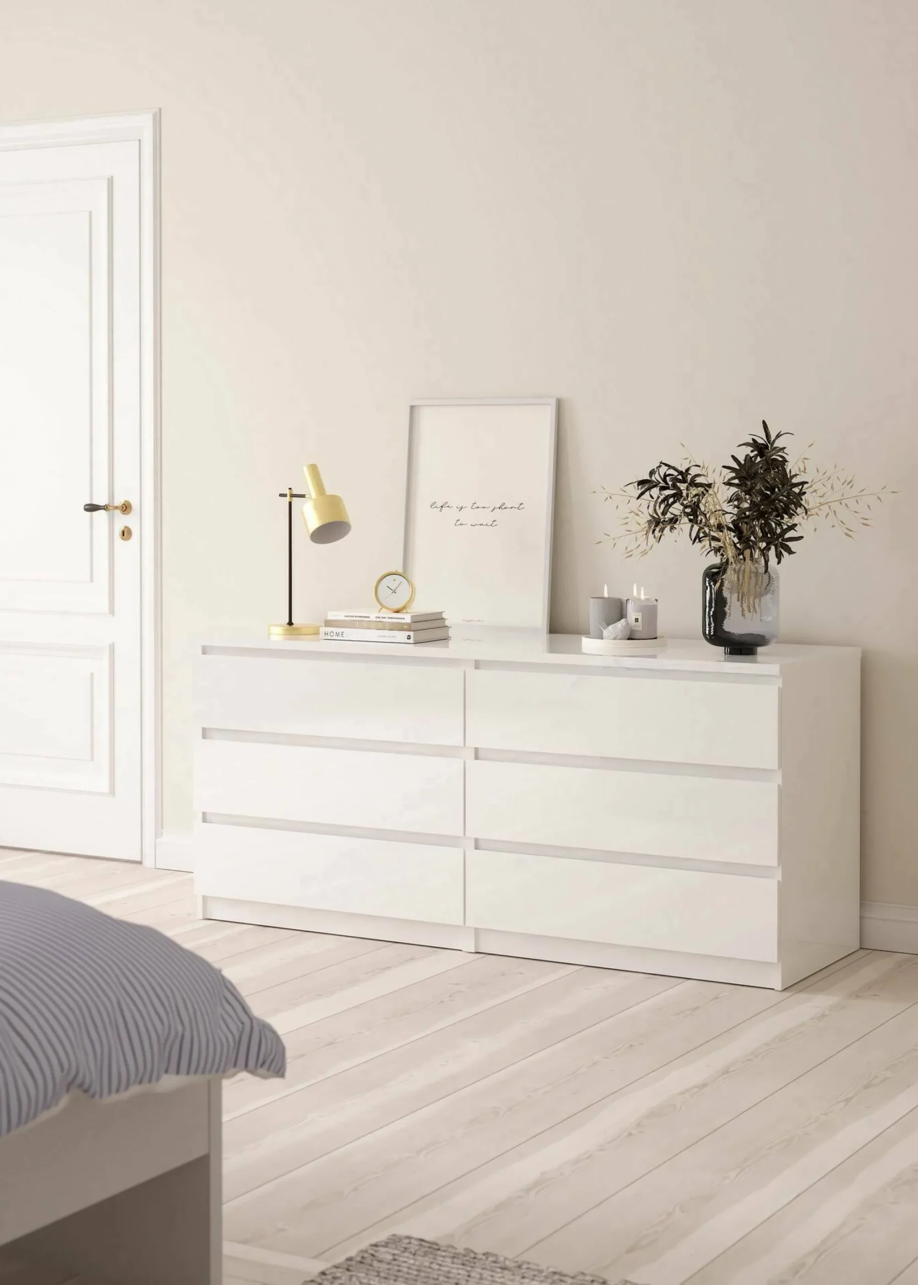 Credenza Abacadabra, 154x50 h70 cm, Bianco<Dmora Cheap