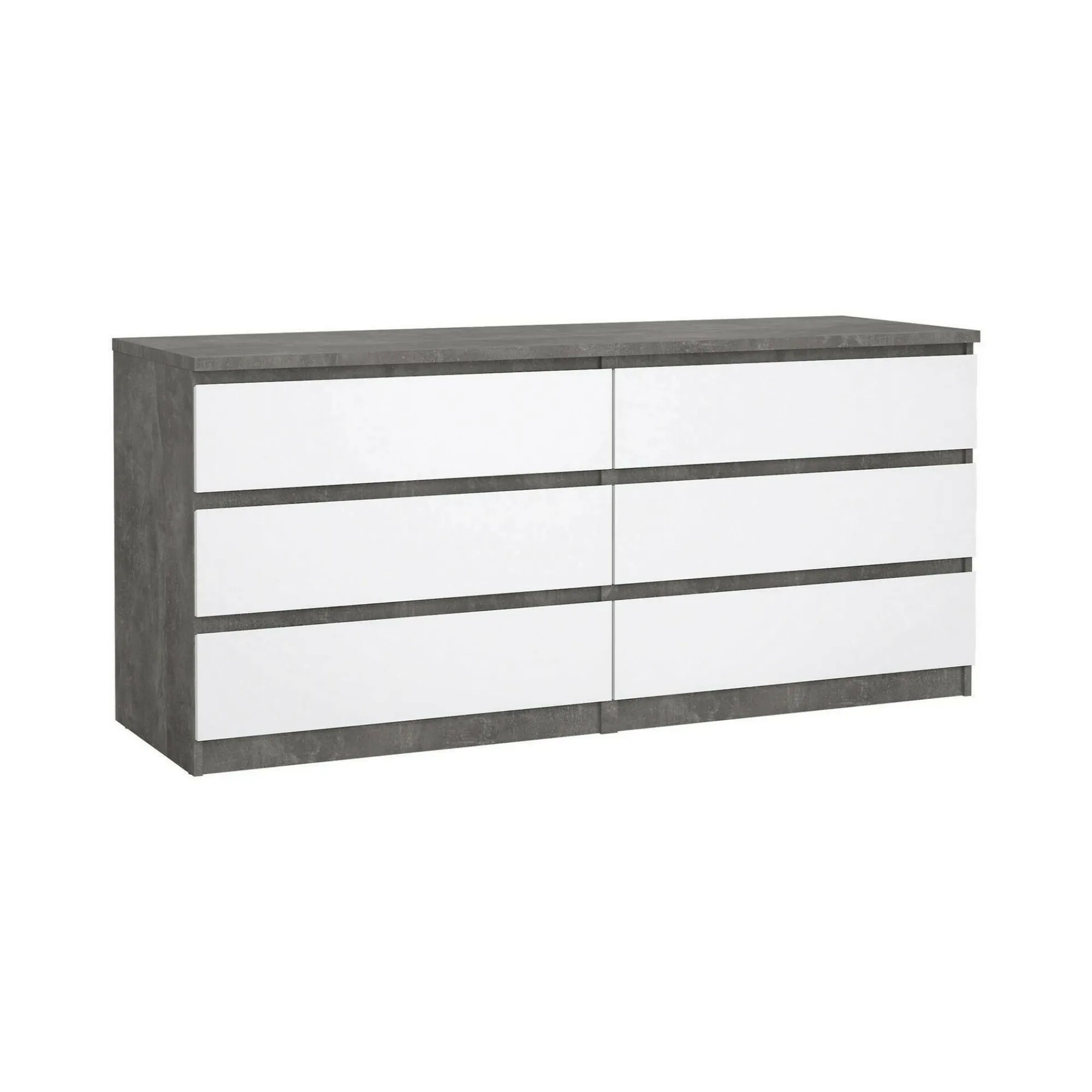 Credenza Abacadabra, 50x154 h70 cm, Cemento e Bianco<Dmora New