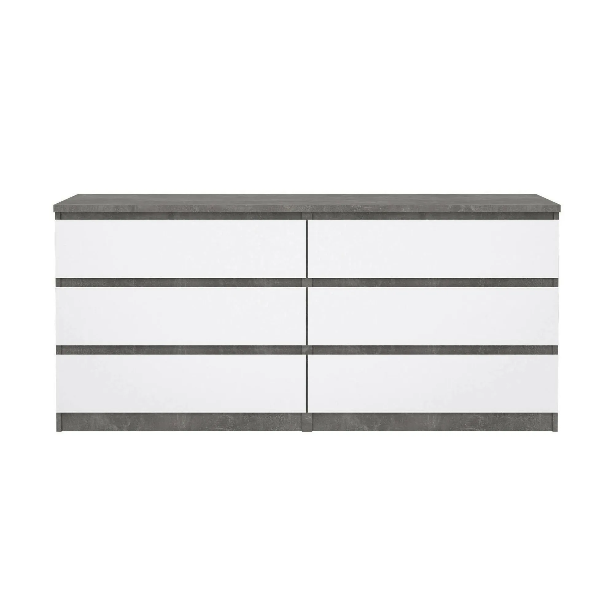 Credenza Abacadabra, 50x154 h70 cm, Cemento e Bianco<Dmora New