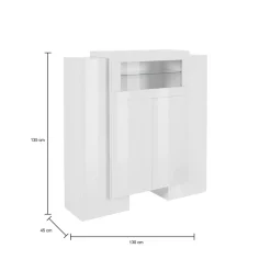 Credenza Acquadolce, cm 130x45h135,<Dmora New