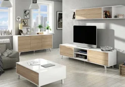 Credenza Acrolorum, 154x40h75 cm, e Rovere<Dmora Cheap