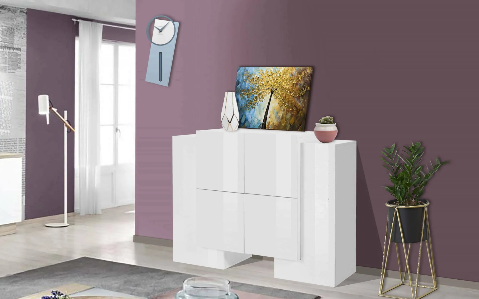 Credenza Age, cm 130x45h100,<Dmora Discount