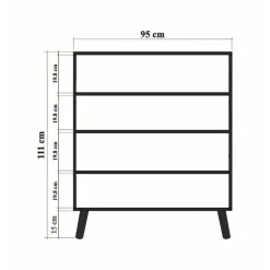 Credenza Agyemang, 95x36h111 cm,<Dmora Online