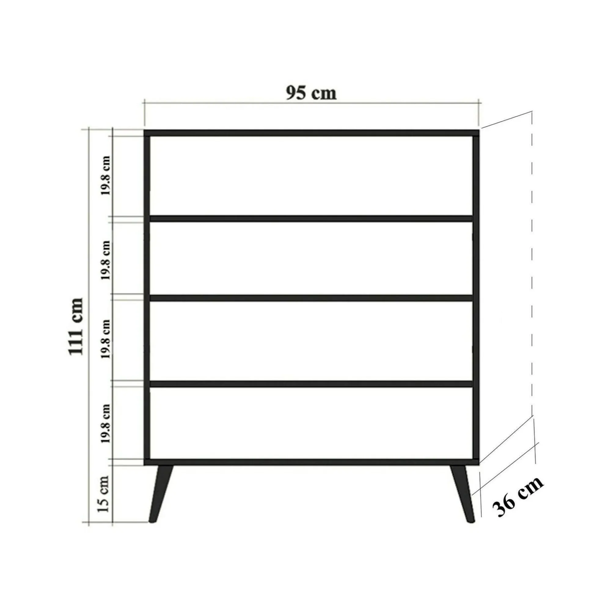 Credenza Agyemang, 95x36h111 cm,<Dmora Sale