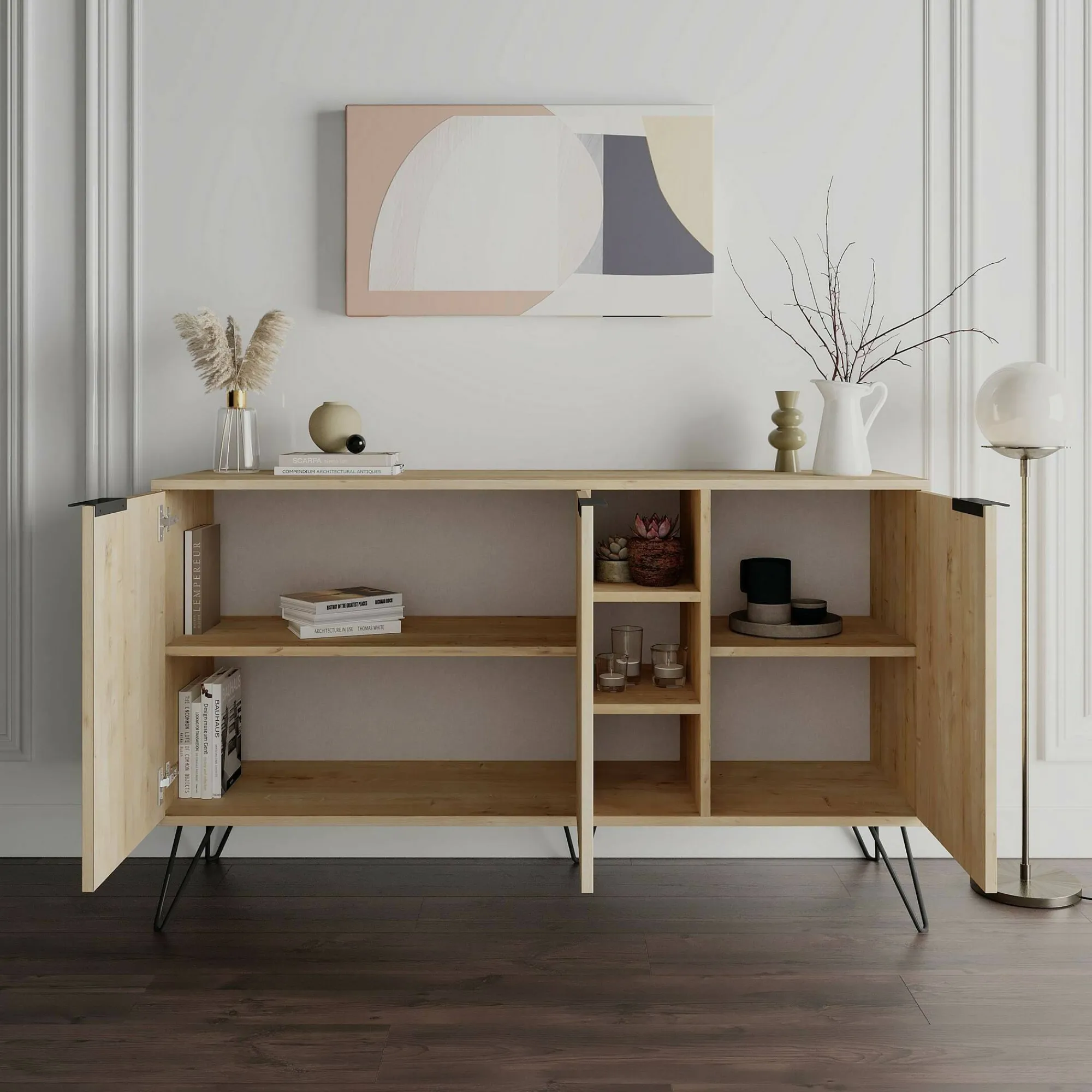 Credenza Alin, 142x36h83 cm,<Dmora Best Sale