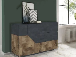 Credenza All, cm 141x43h86, Ardesia e Acero<Dmora Hot