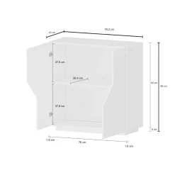 Credenza Amento, cm 79x43h86,<Dmora Discount