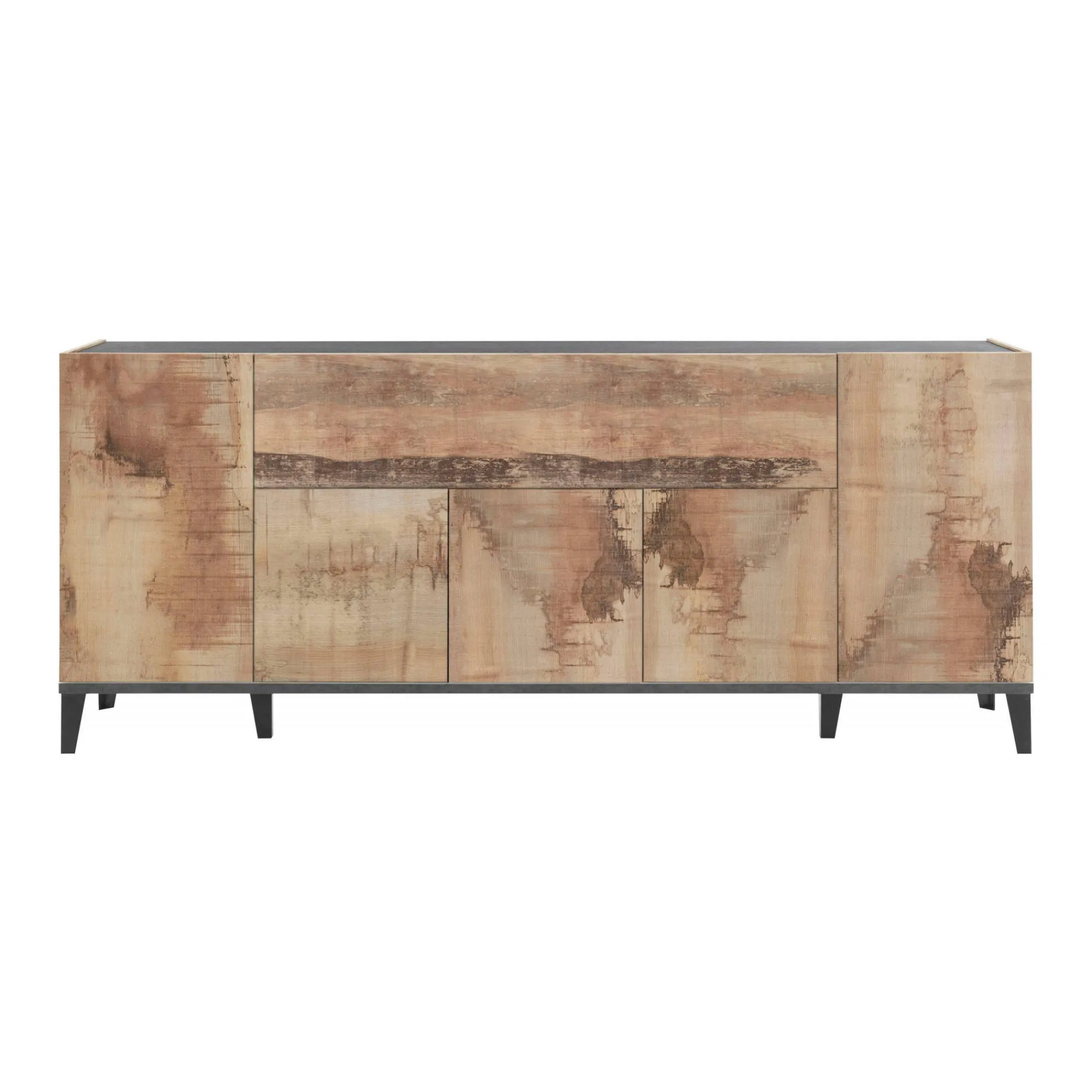 Credenza Amour, cm 200x40h82, Ardesia e Acero<Dmora Fashion