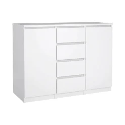 Credenza Angelika, 121x50 h91 cm, Bianco<Dmora New