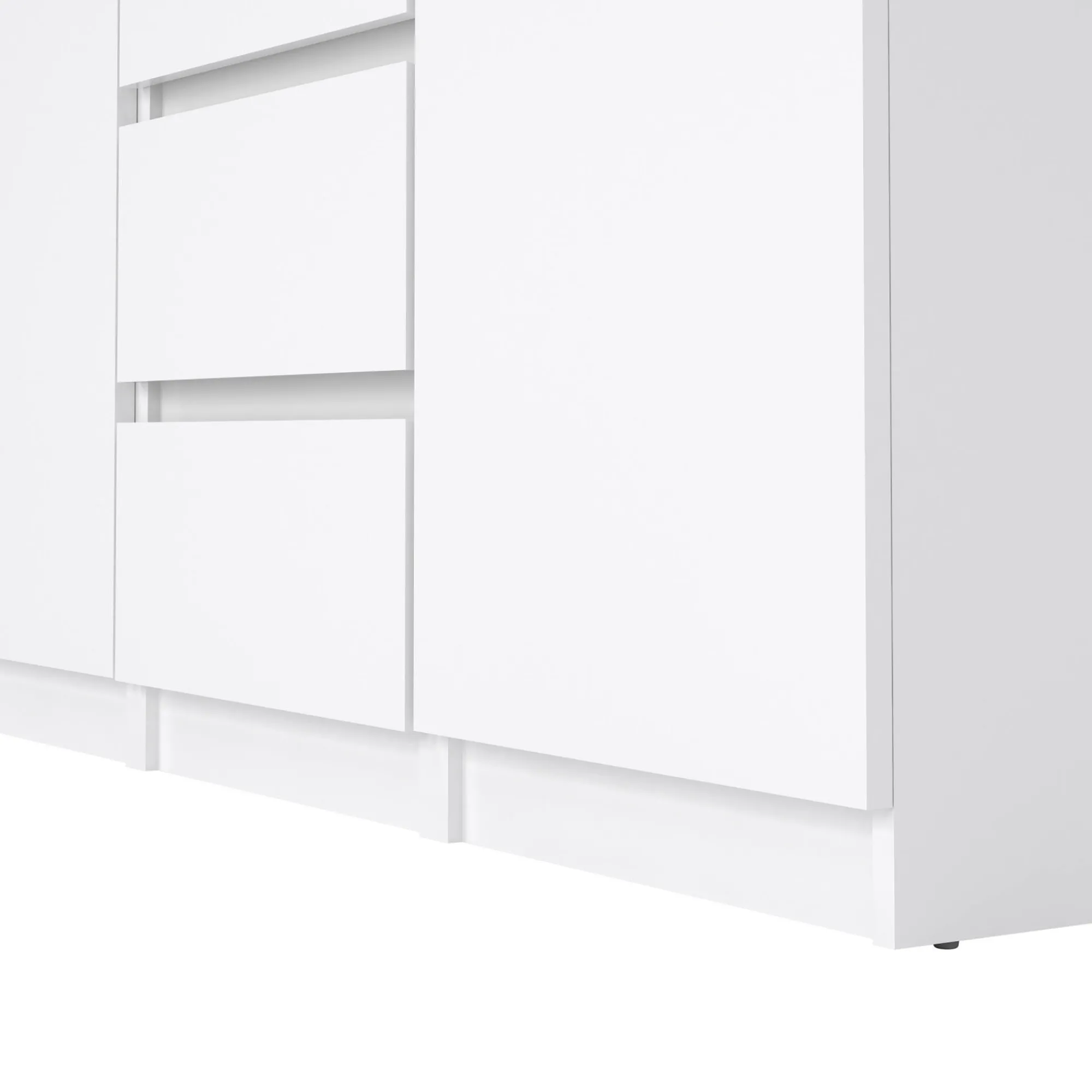 Credenza Angelika, 121x50 h91 cm, Bianco<Dmora New