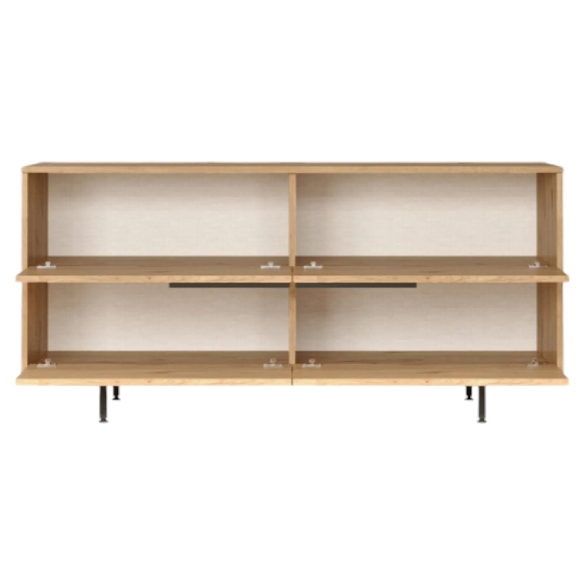 Credenza Anterivo, 160x45 h74 cm, Noce e Quercia<Dmora New