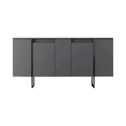 Credenza Arta, 160x35h80 cm, Antracite e Nero<Dmora Sale