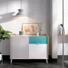 Credenza Ascot, 105x43h75 cm, Bianco e Rovere<Dmora New