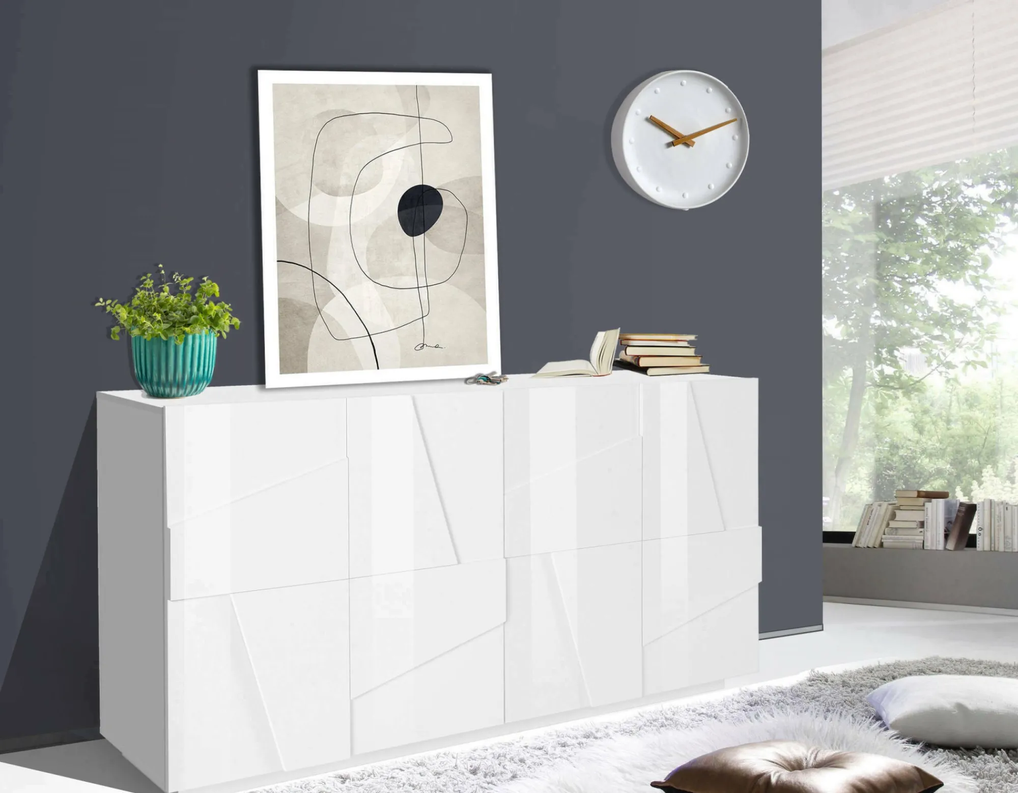 Credenza Augusto, cm 162x44h86,<Dmora Sale