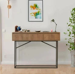 Credenza Avetrana, 120x36h90 cm, Noce e Nero<Dmora Store