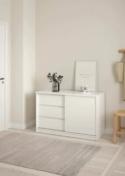 Credenza Bebinca, 50x119 h76 cm, Bianco<Dmora Flash Sale