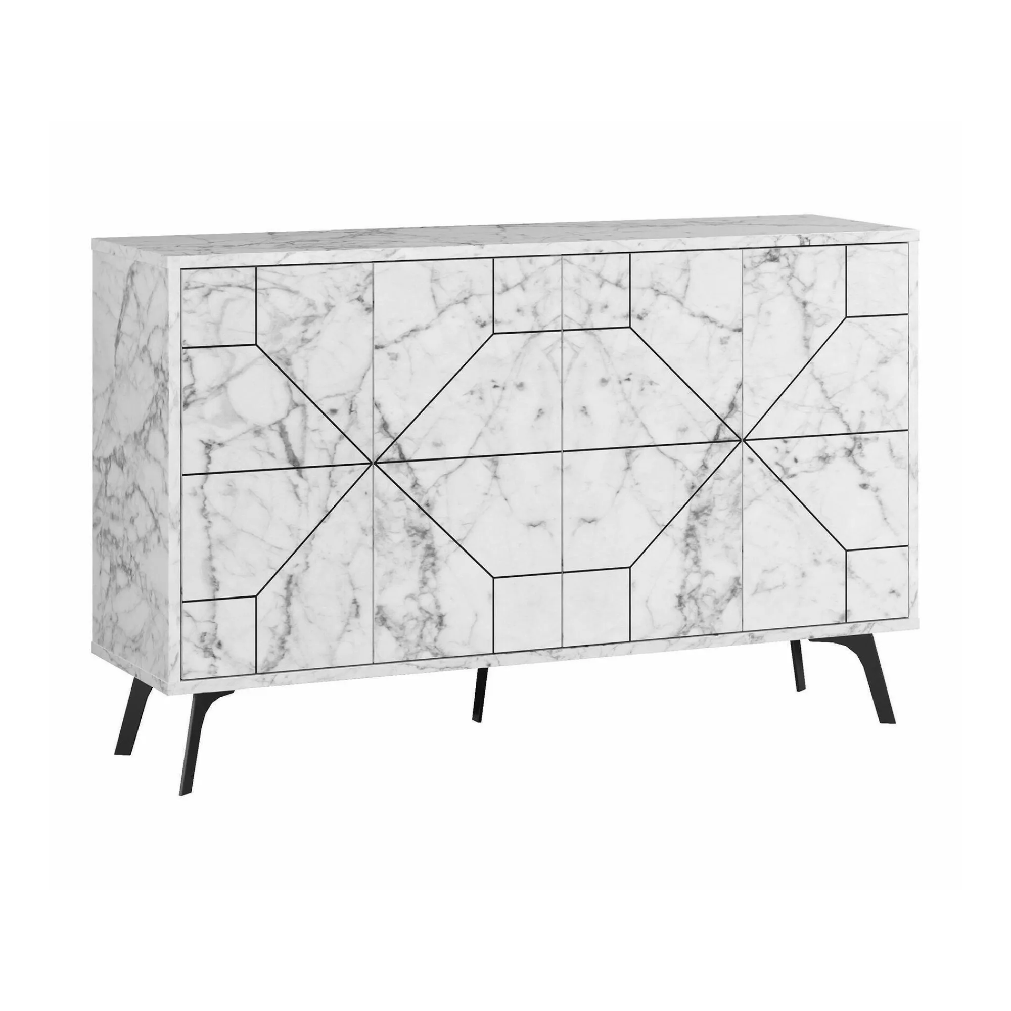 Credenza Brunale, 123x35h62 cm,<Dmora Outlet