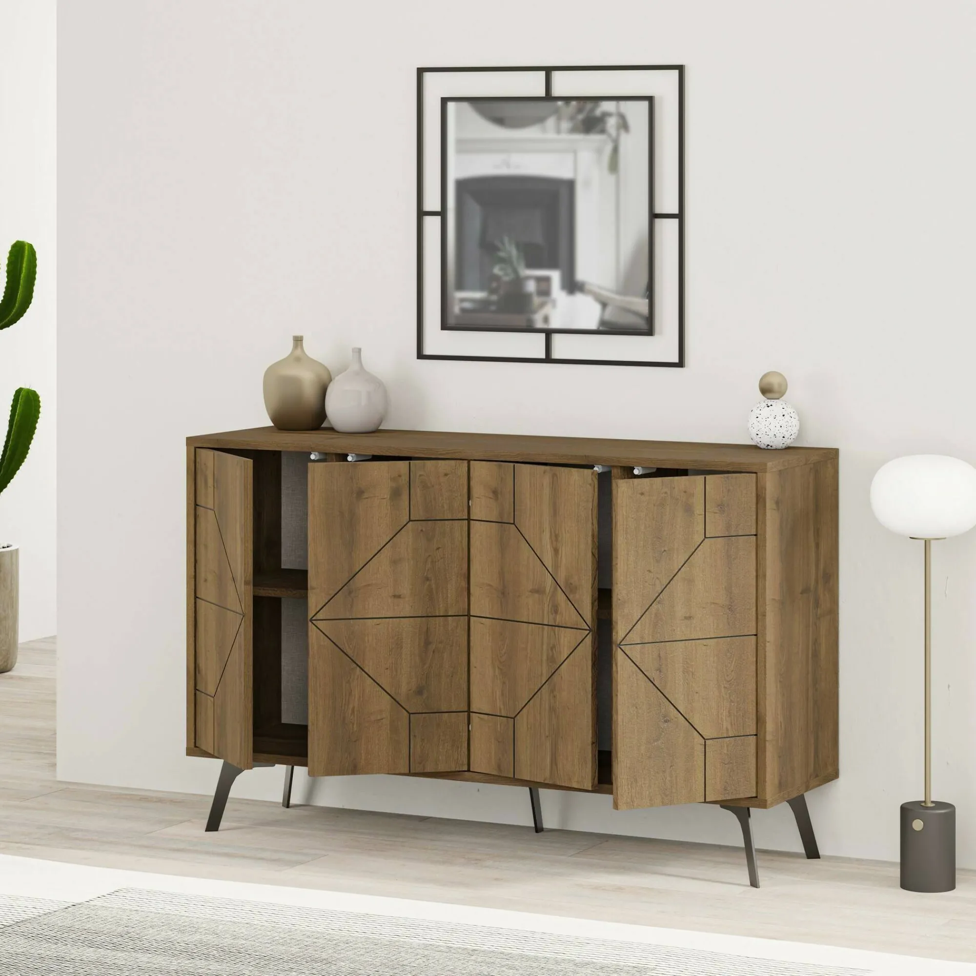 Credenza Brunale, 123x35h77 cm,<Dmora Fashion