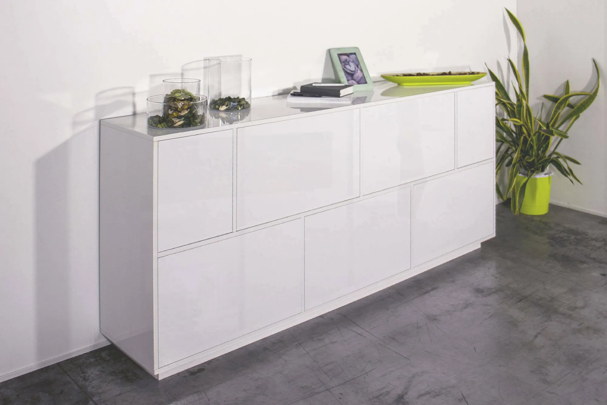 Credenza Clinoumite, cm 200x41h86,<Dmora Clearance
