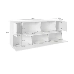 Credenza Clinoumite, cm 200x41h86,<Dmora Best