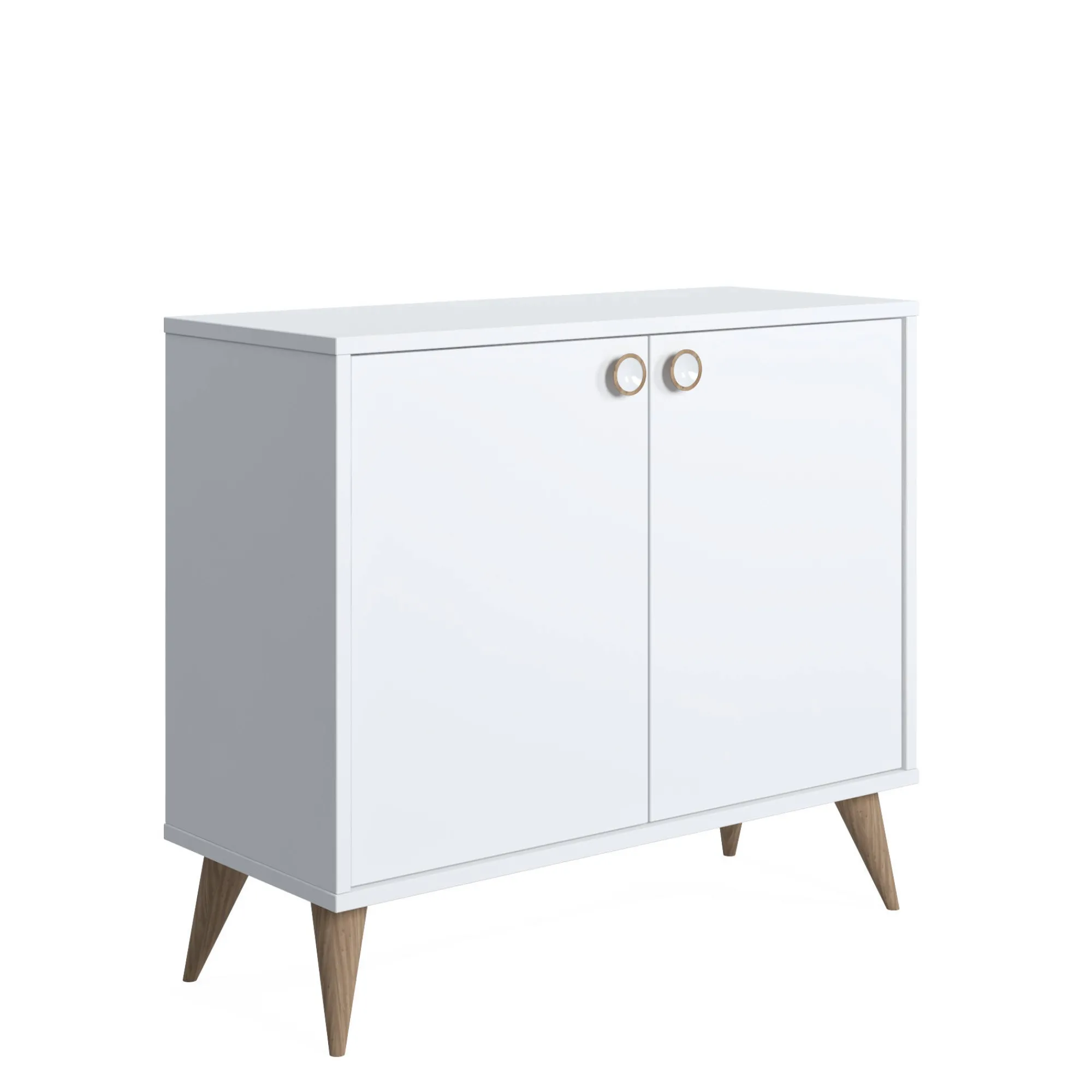 Credenza con due ante battenti e due ripiani interni, cm 85 x 35 x 74, colore<Dmora Flash Sale