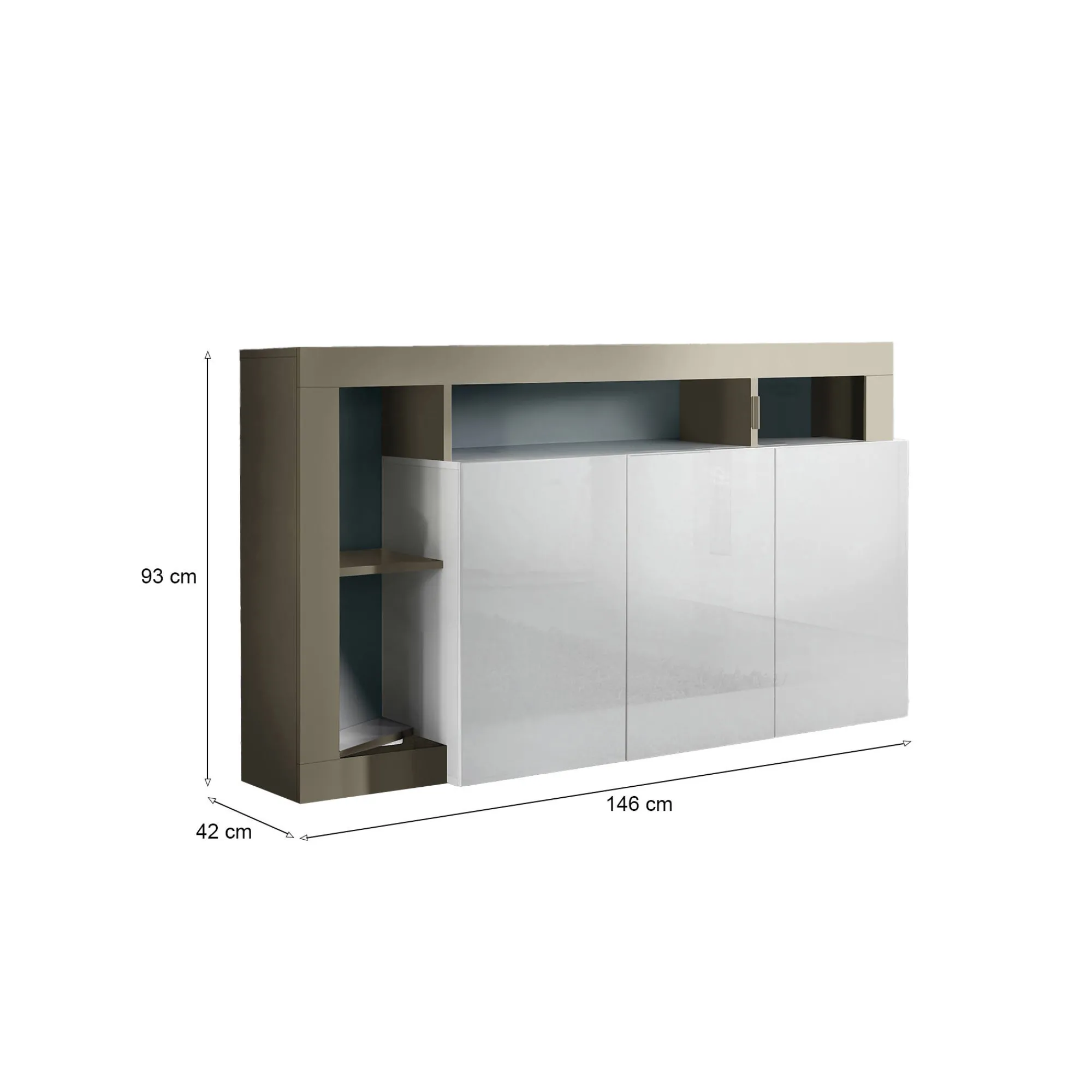 Credenza Ddistefan, 146x42 h93 cm,<Dmora New