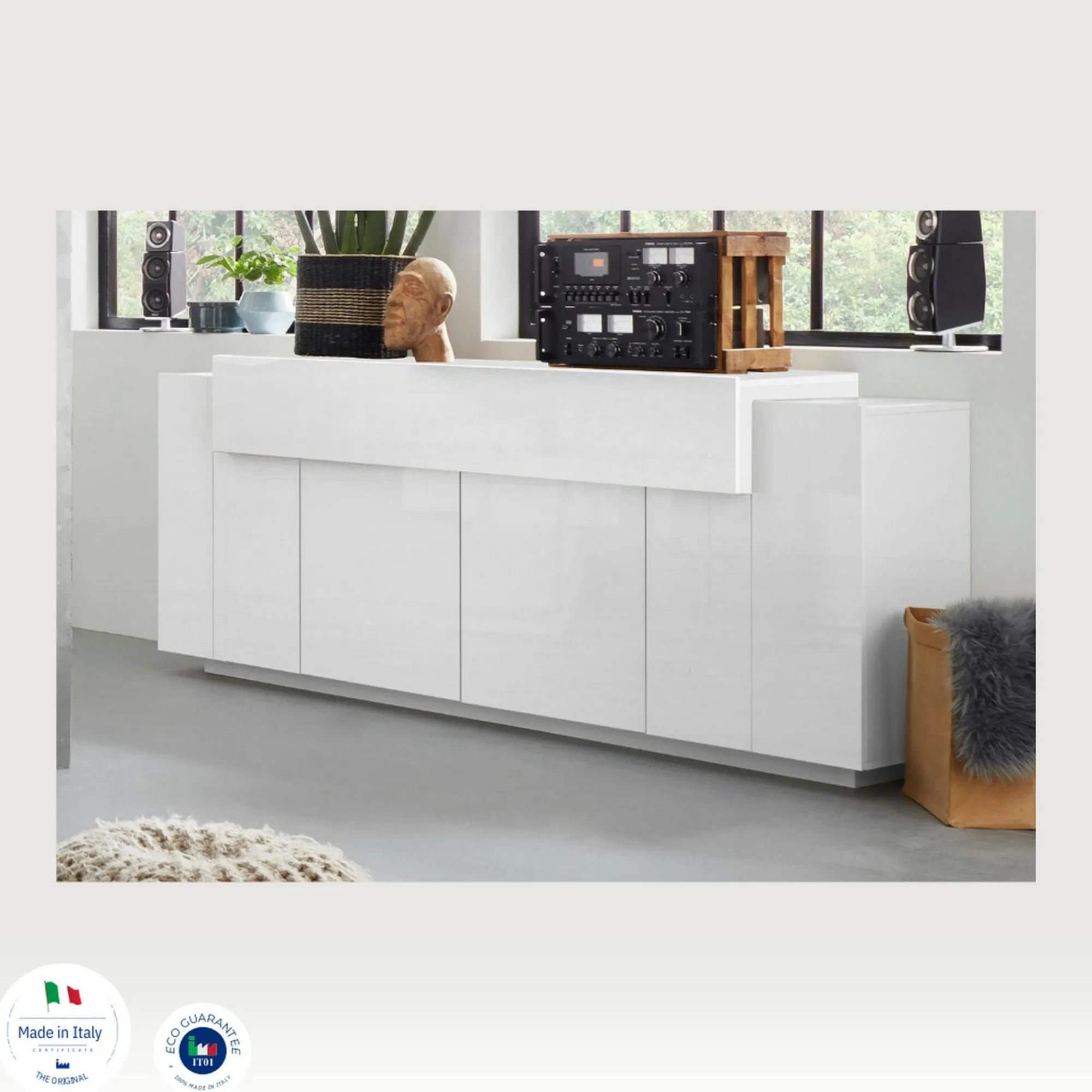 Credenza Dgerl, cm 220x45h86,<Dmora Outlet