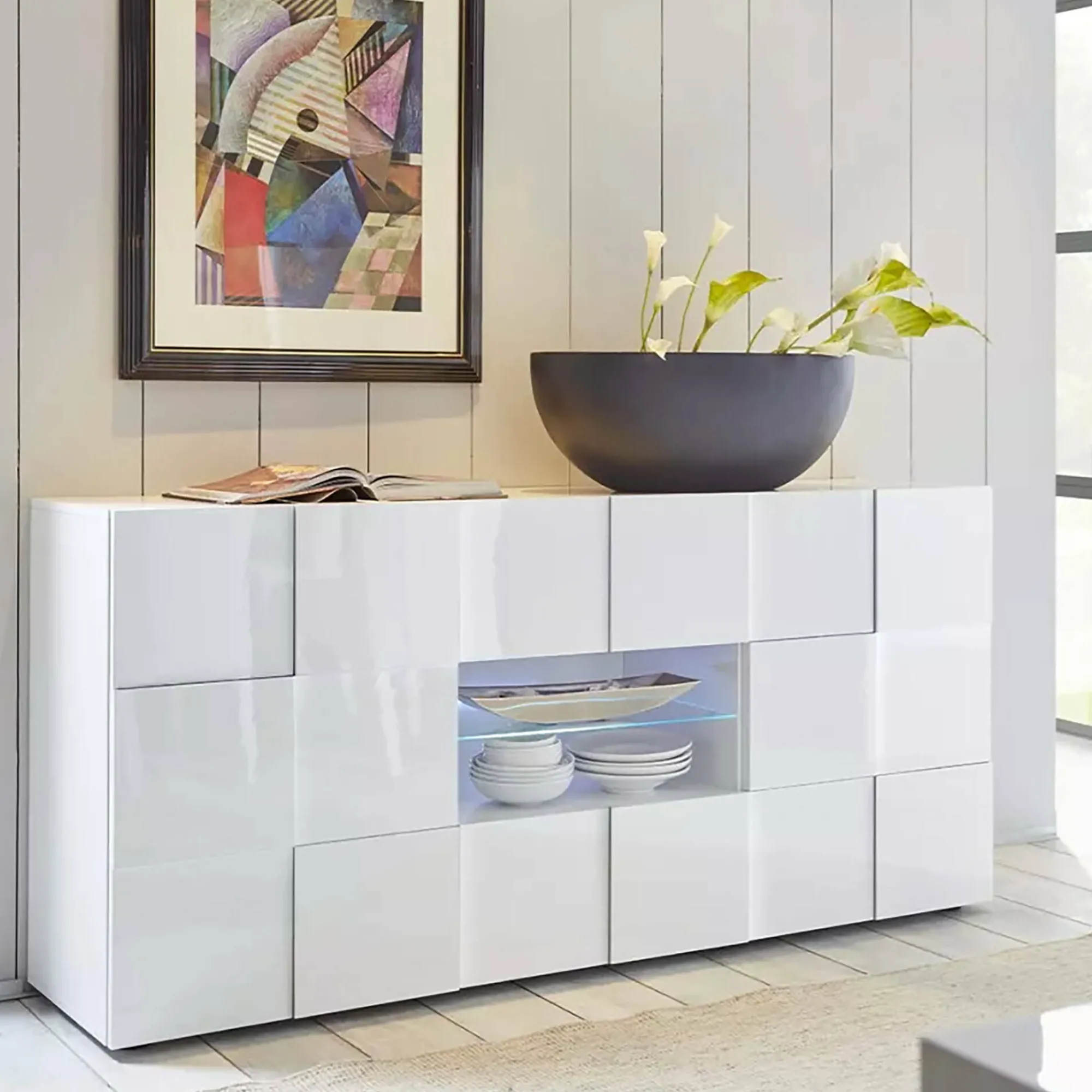 Credenza Dgober, 181x43 h84 cm,<Dmora Outlet