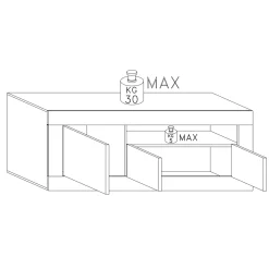 Credenza Diguodal, 138x42 h86 cm,<Dmora Online