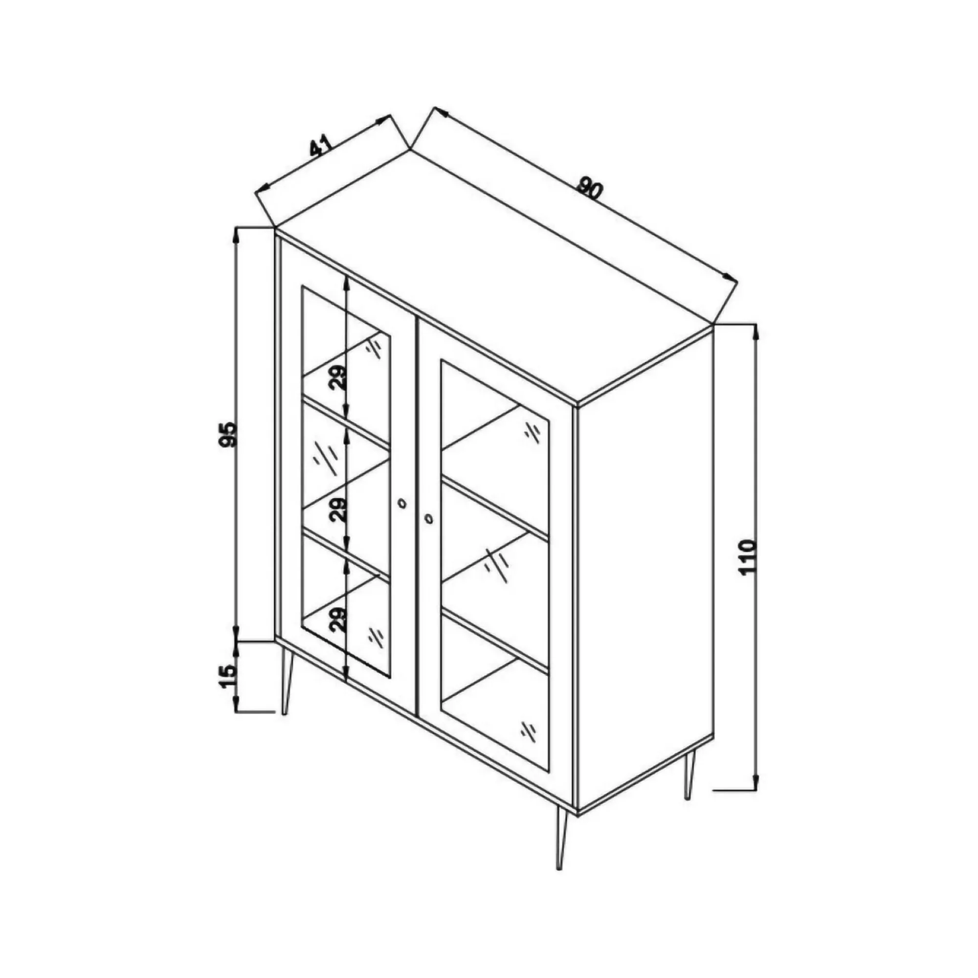 Credenza Diodata, 90x40h110 cm,<Dmora Hot