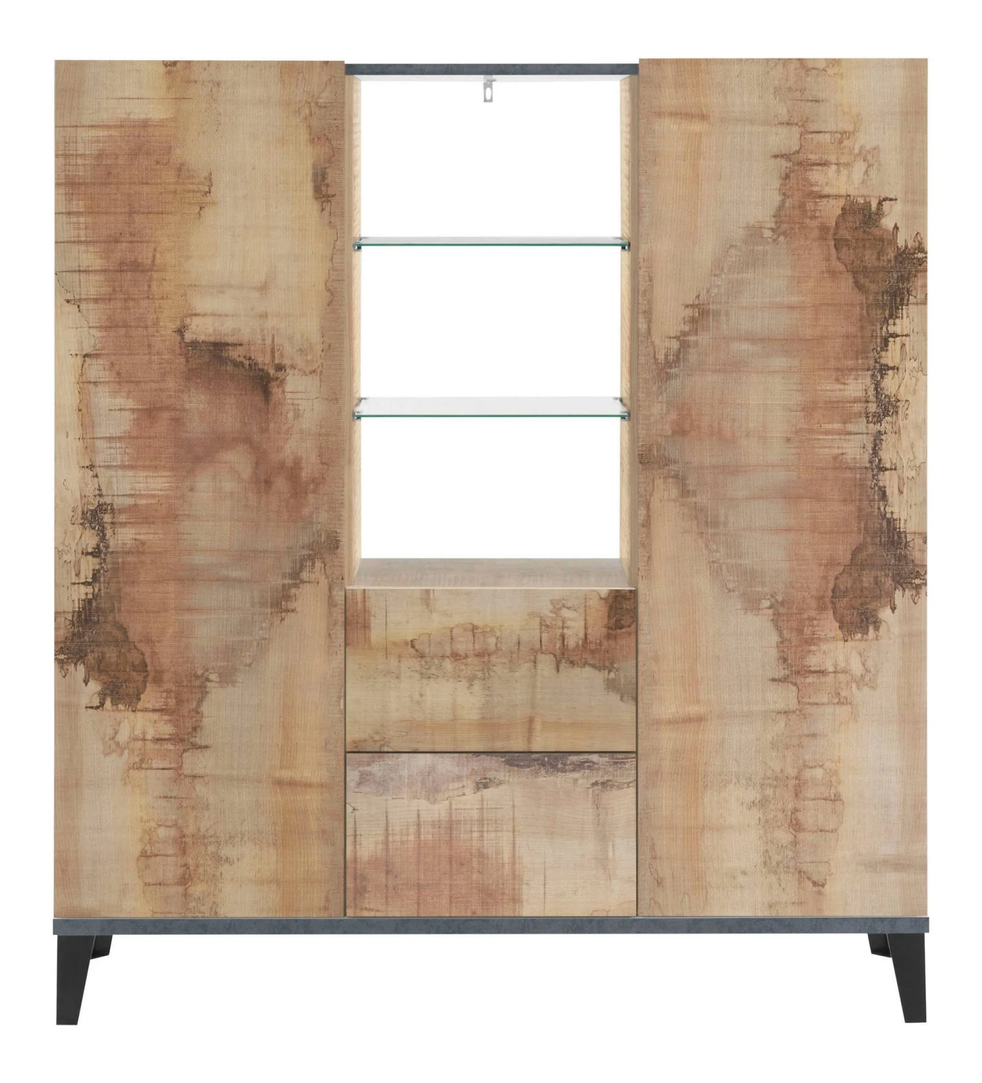 Credenza Dla, cm 120x40h133, Ardesia e Acero<Dmora Flash Sale